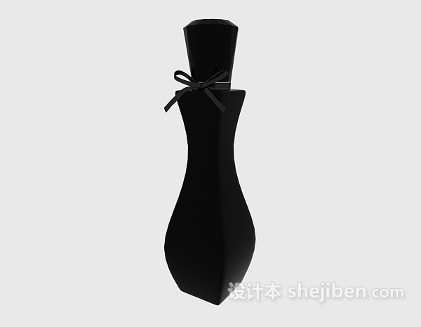 免费黑色瓶装摆设3d模型下载