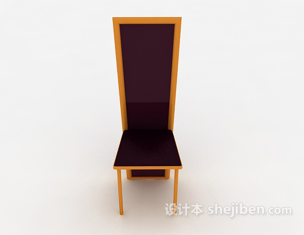 现代风格个性高背餐椅3d模型下载