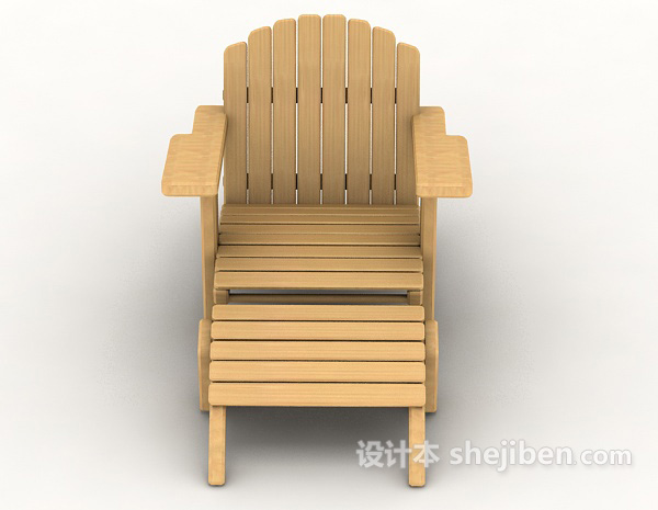 现代风格休闲实木椅3d模型下载