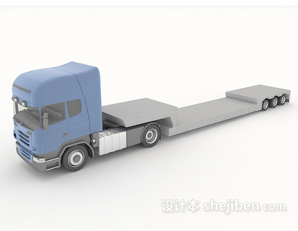 设计本运输大卡车3d模型下载