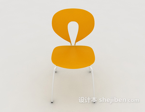现代风格简约大方黄色家居椅3d模型下载