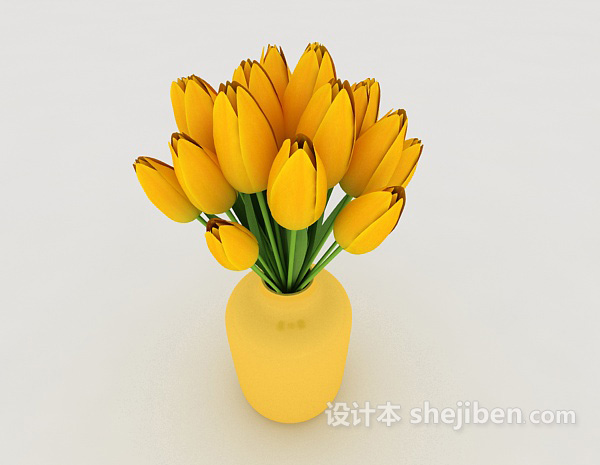现代风格清新花瓶摆设品3d模型下载