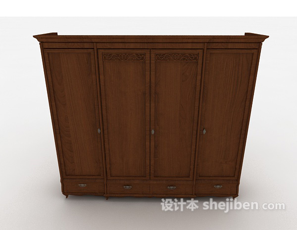 中式风格新中式风格衣柜3d模型下载