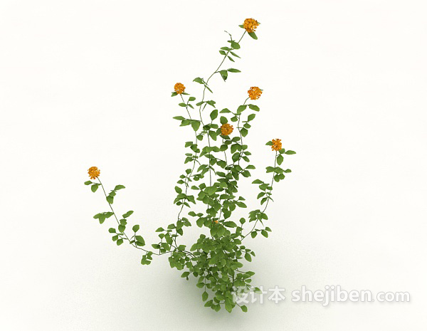 现代风格绿色室外植物花草3d模型下载