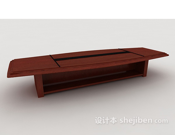 免费高档实木会议桌3d模型下载