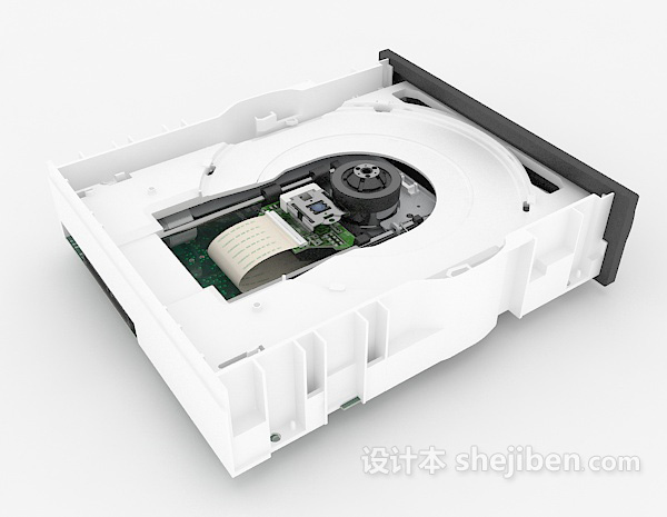 设计本电脑光盘读取器3d模型下载