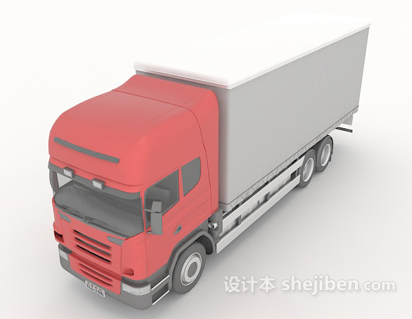 免费运输货物车3d模型下载