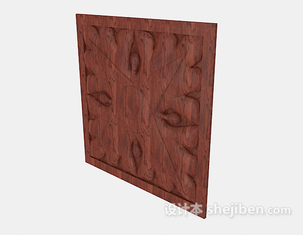 设计本实木墙饰3d模型下载