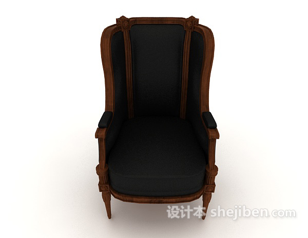欧式风格高档欧式单人沙发3d模型下载