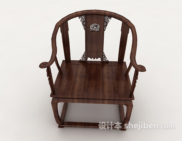 中式风格中式风格老式家居椅3d模型下载