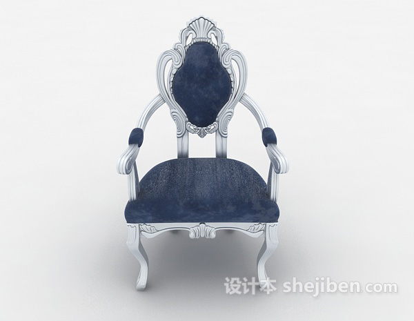 欧式风格纯铜欧式餐椅3d模型下载