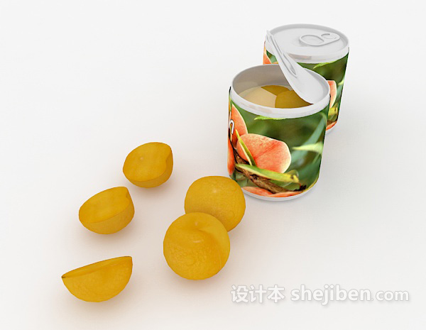 水果罐头3d模型下载