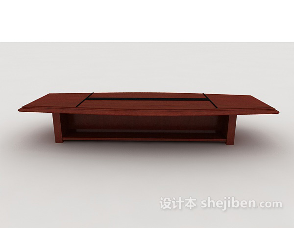 现代风格高档实木会议桌3d模型下载