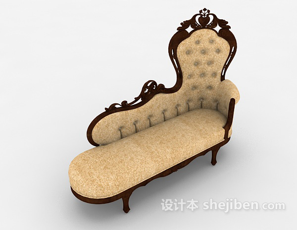 欧式古典贵妃椅3d模型下载