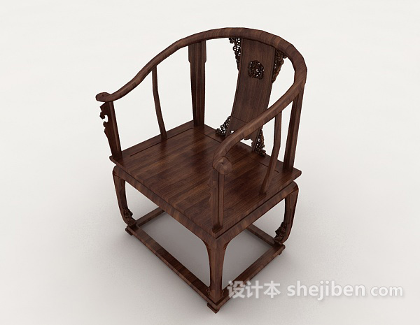 中式风格老式家居椅3d模型下载