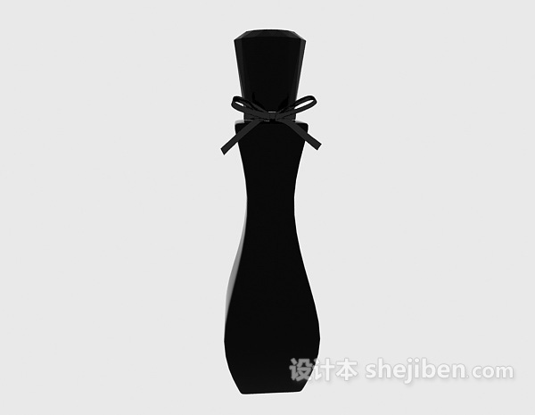 设计本黑色瓶装摆设3d模型下载