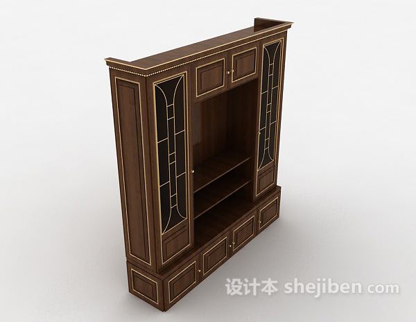 欧式古老衣柜3d模型下载