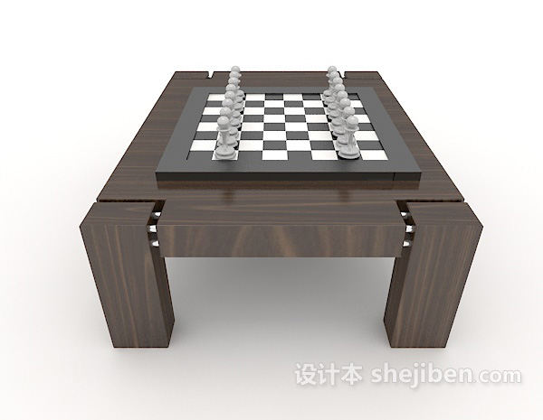 现代风格游戏茶几桌3d模型下载