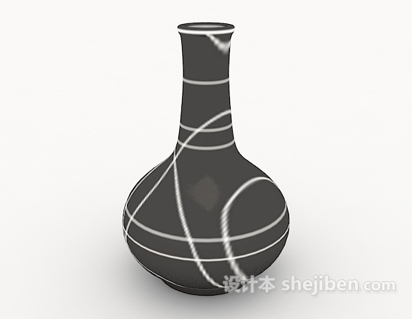 现代风格简约花瓶摆设3d模型下载