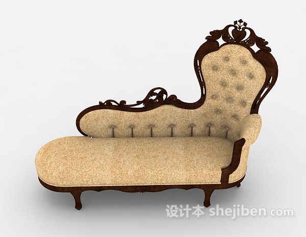 欧式风格欧式古典贵妃椅3d模型下载