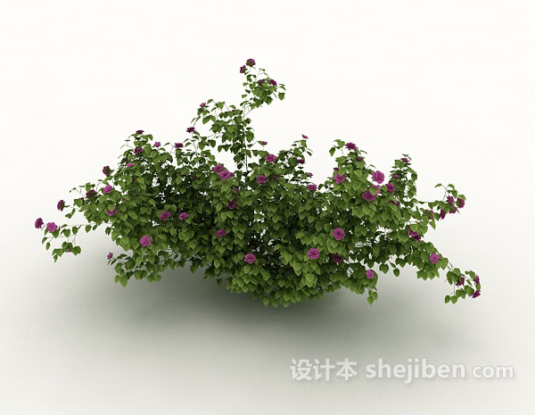 现代风格室外植物花丛3d模型下载