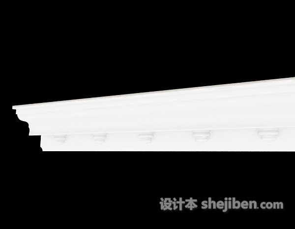 现代风格常见白色居家石膏线3d模型下载