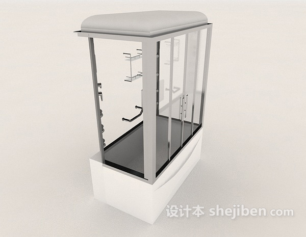 设计本玻璃沐浴房3d模型下载