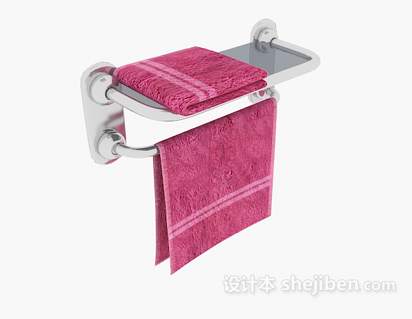 沐浴室毛巾架3d模型下载