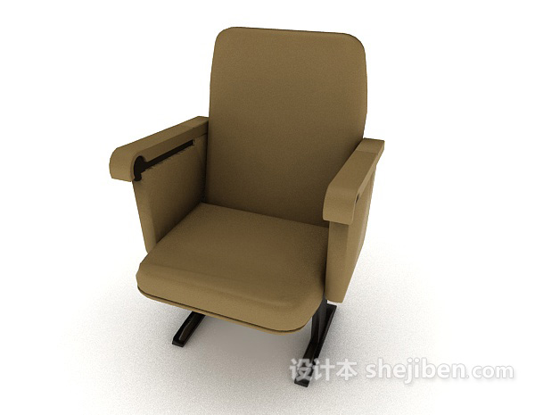 免费棕色老板椅3d模型下载