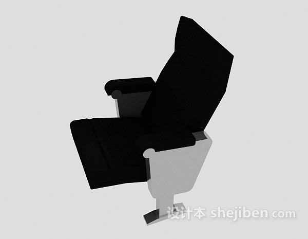 免费现代黑色家居休闲椅3d模型下载