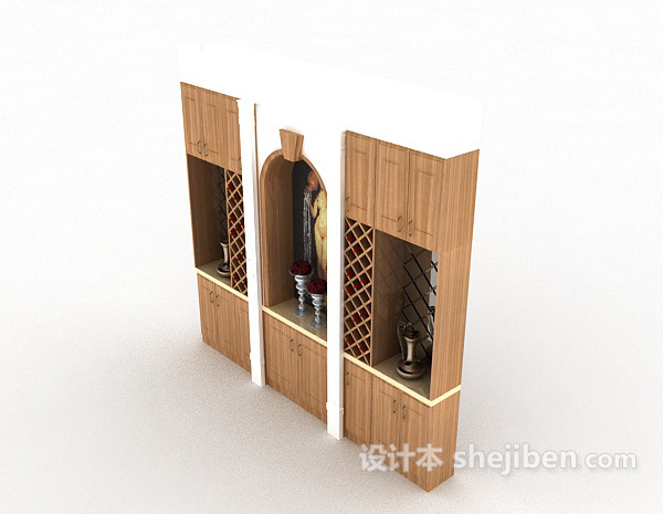 设计本个性家居展示柜3d模型下载