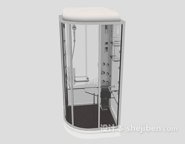 免费玻璃浴室间3d模型下载