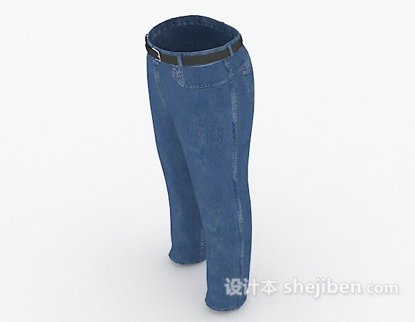 设计本男士牛仔裤3d模型下载