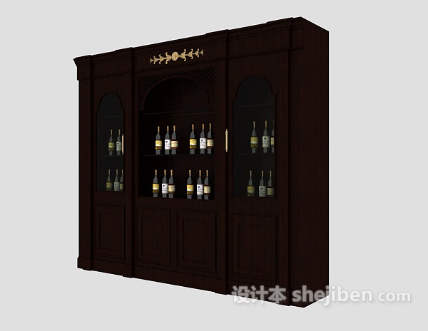 设计本传统欧式酒柜3d模型下载