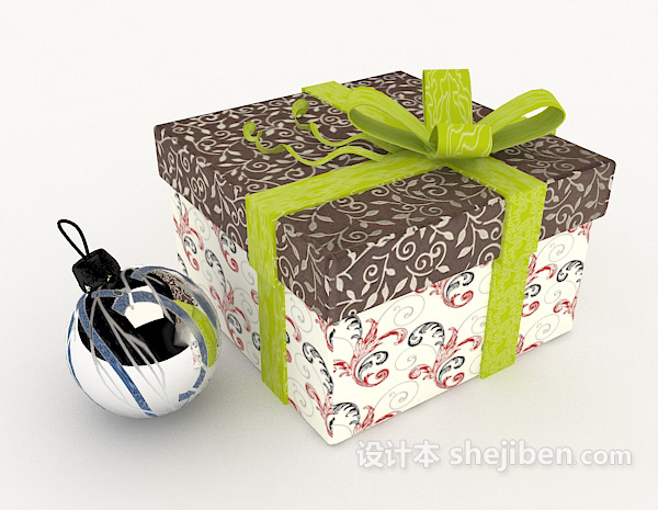 现代风格赠品礼物盒3d模型下载