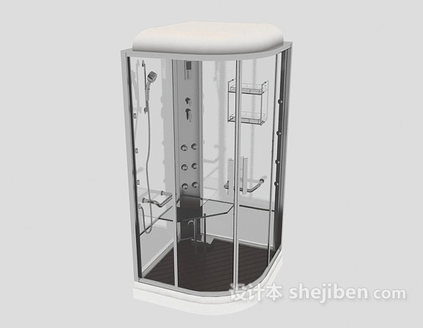 玻璃浴室间3d模型下载