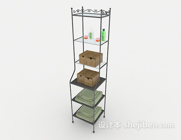 设计本现代简约玻璃展柜3d模型下载