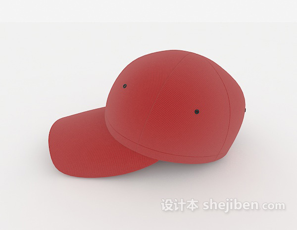 现代风格红色球帽3d模型下载
