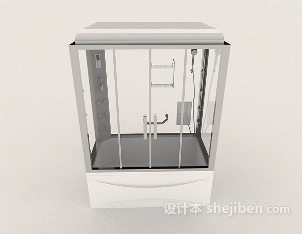 现代风格玻璃沐浴房3d模型下载