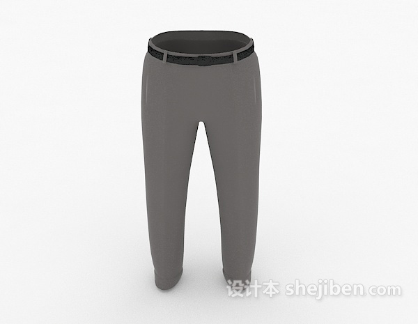 现代风格男士长裤3d模型下载
