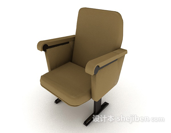 设计本棕色老板椅3d模型下载