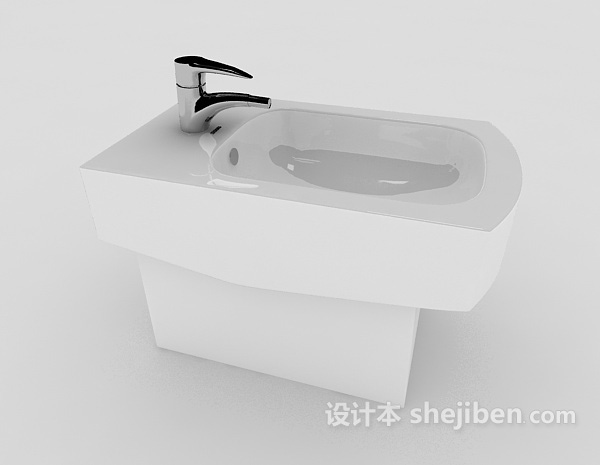 设计本公厕洗手池3d模型下载