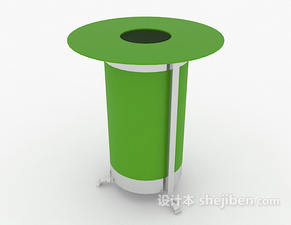 绿色垃圾桶3d模型下载
