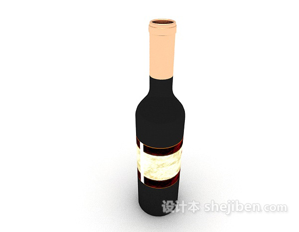 现代风格居家高档红酒3d模型下载