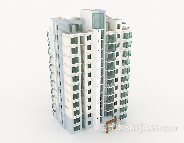 户外高楼建筑3d模型下载
