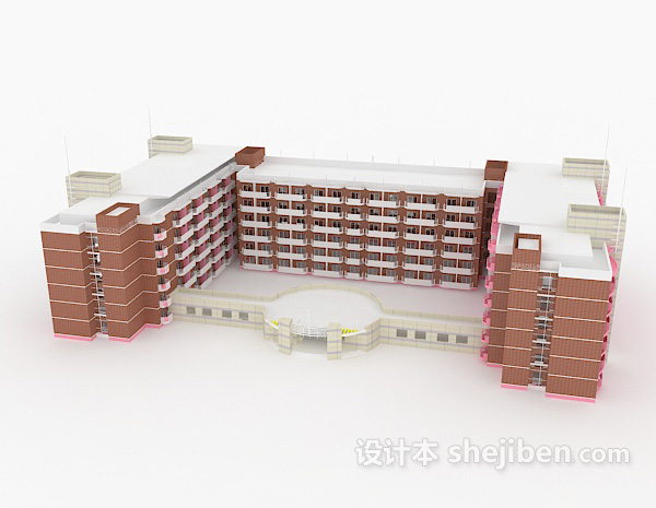 免费学校建筑3d模型下载