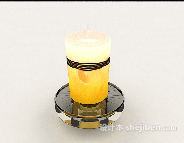 装饰照片蜡烛3d模型下载
