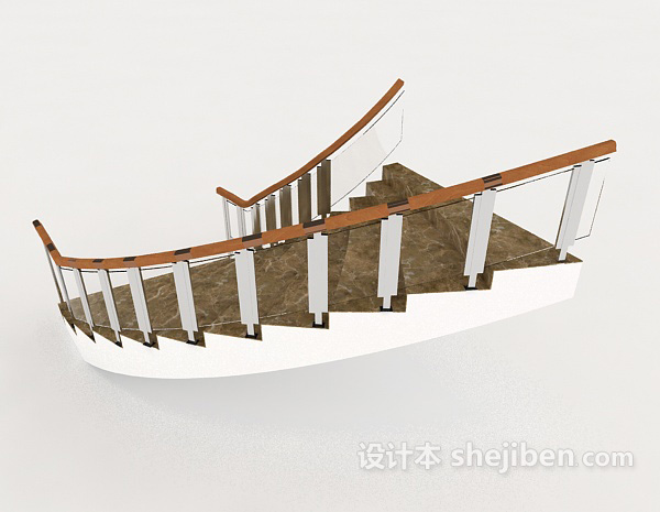 设计本酒店楼梯3d模型下载