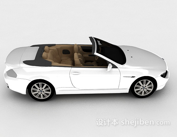 设计本白色宝马跑车3d模型下载