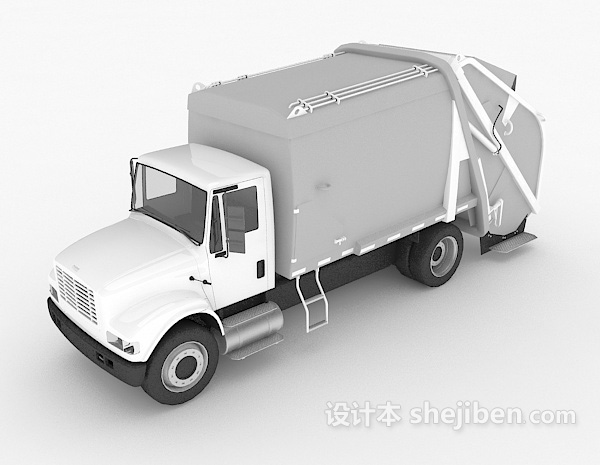 现代风格运货大卡车3d模型下载